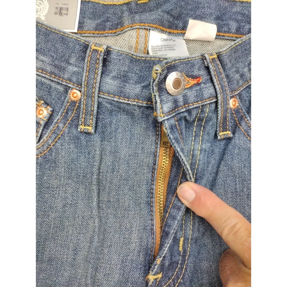 Cinch Men's White Label Relaxed Fit Jeans Dark Stonewash Indigo Size 29x36 NWT